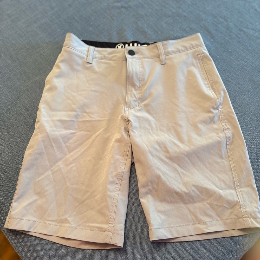 Hurley Men's Light Grey Flat Front Shorts